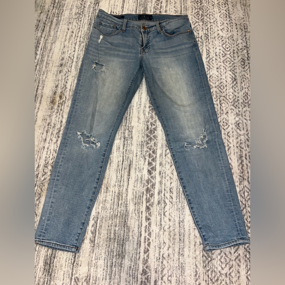 Classic Blue Distressed Women's Jeans